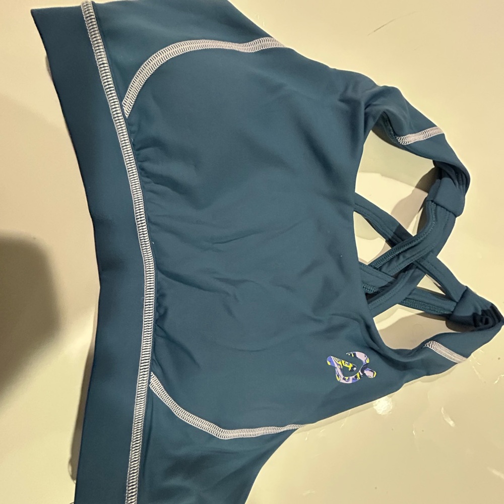 Blue Athletic Crop Top - Picture 10 of 10